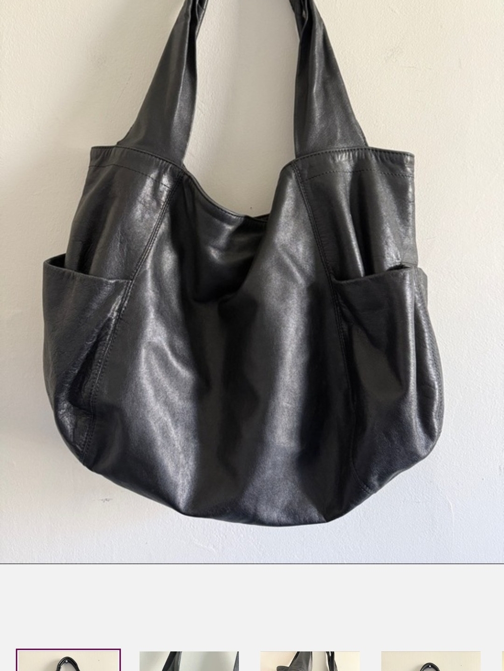 DKNY – Black Leather Shoulder Tote Bag - Stylish Everyday Carry